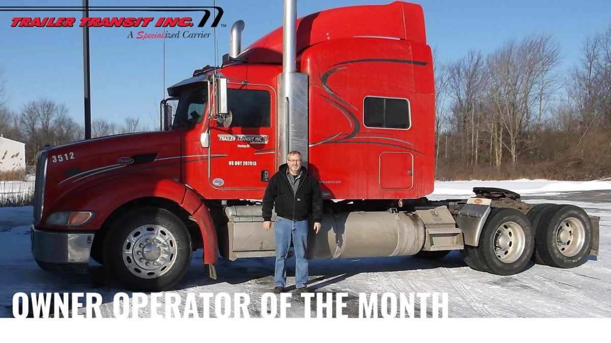 Trailer Transit Inc. July 2019 Owner Operator of the Month