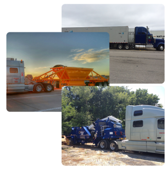 Trailer Transit Inc. trucks and loads collage