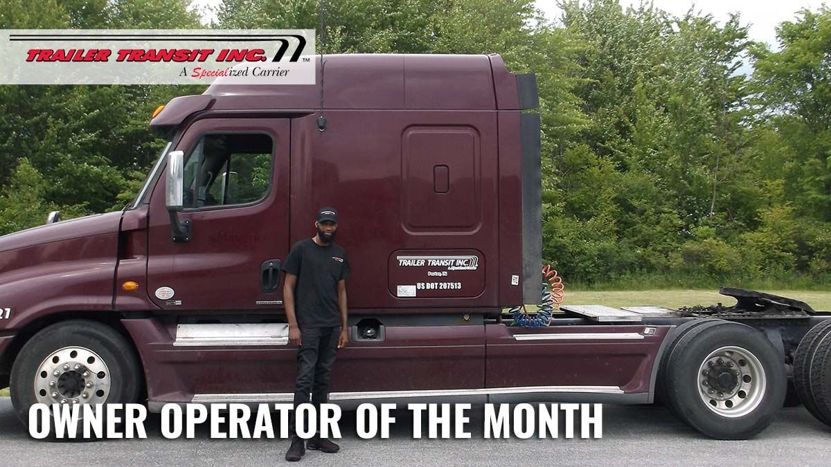 Trailer Transit Inc. Owner Operator of the Month for April 2020
