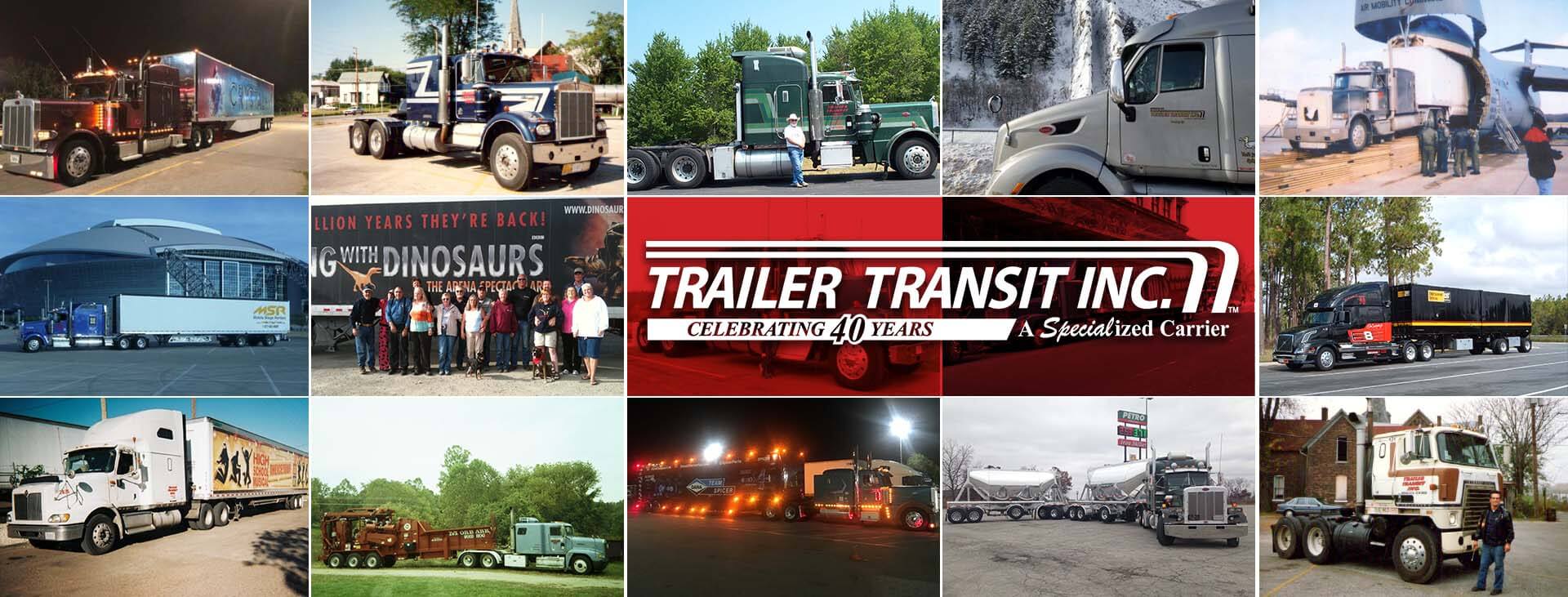 Trailer Transit Inc. 40 year anniversary image collage
