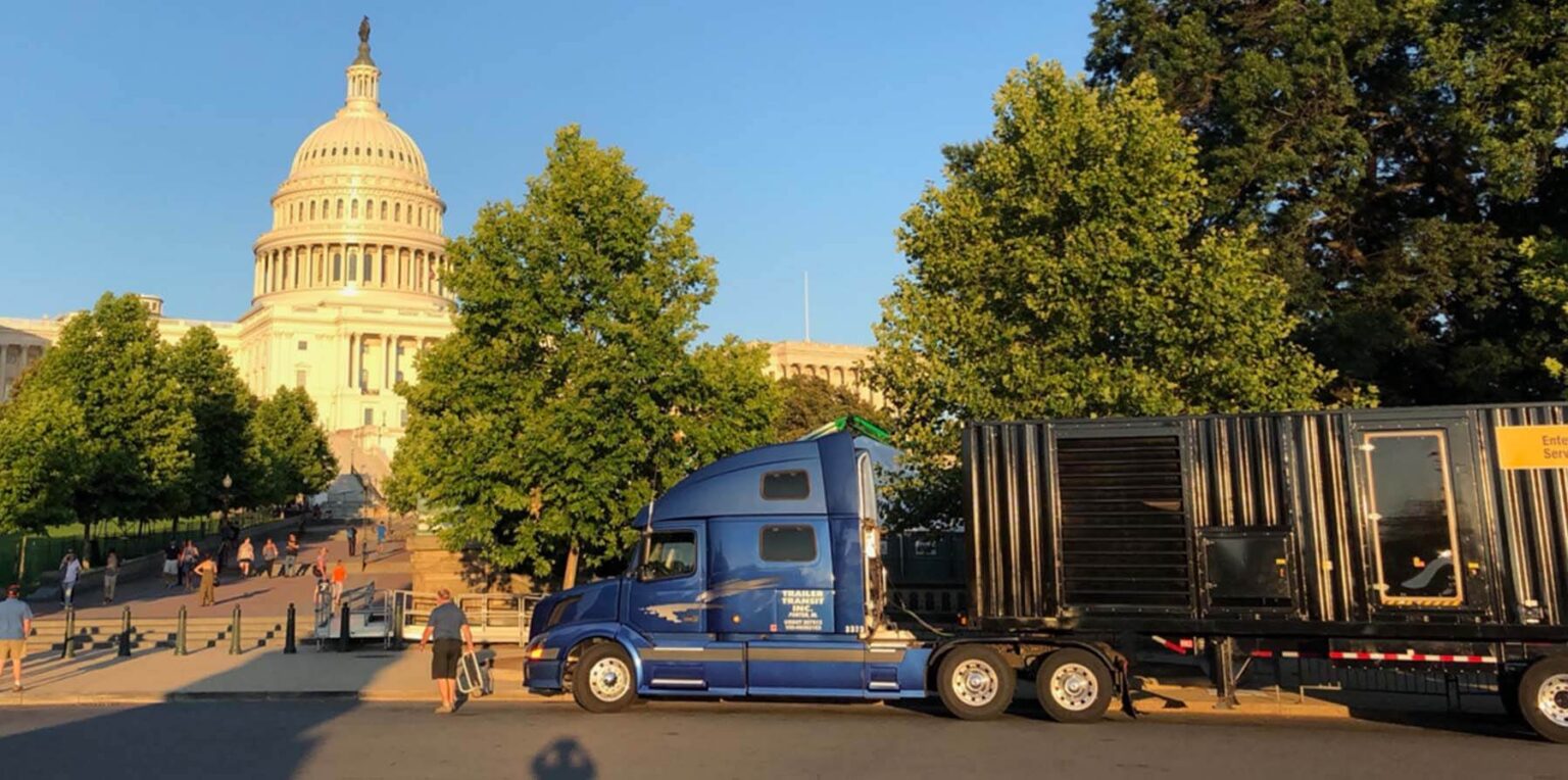 Trailer Transit, Inc truck in front of the US Capital building
